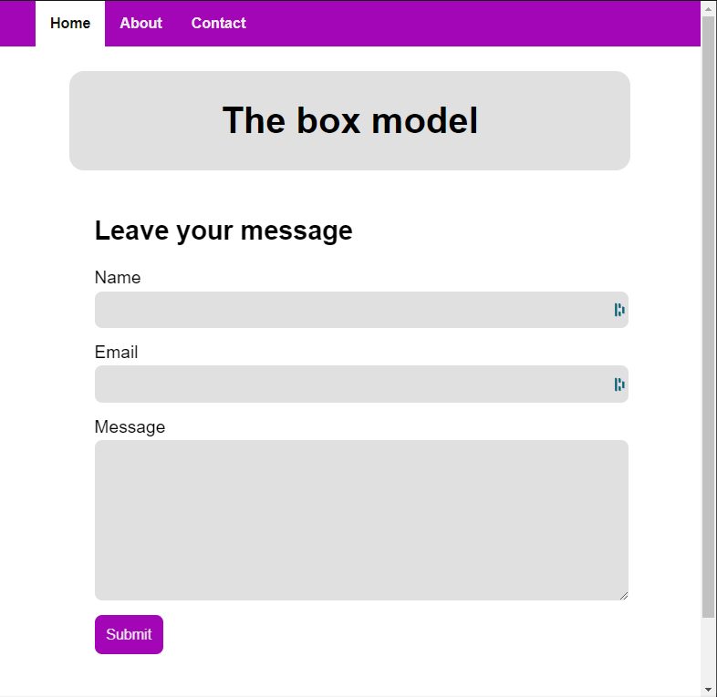 Exemple d'une page web sans les optimisations CSS