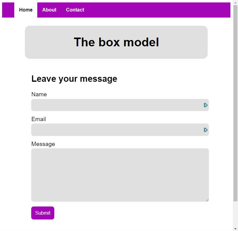 Exemple d'une page web sans les optimisations CSS